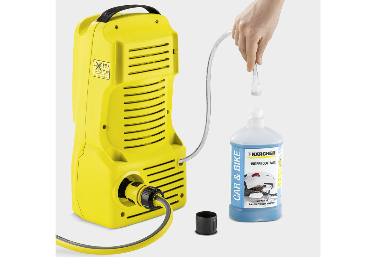 Εδώ ο χρήστης συνδέει το απορρυπαντικό με τη πλυστικό.